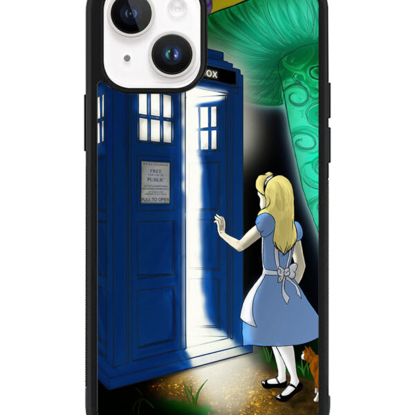 Alice Wonderland On Tardis iPhone 15 Case CT0231