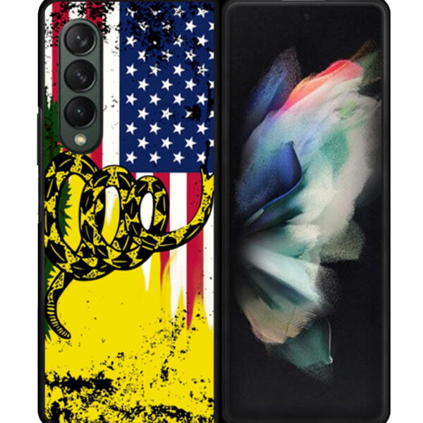 American Gadsden Flag Worn Samsung Galaxy Z Fold 3 5G CT1313