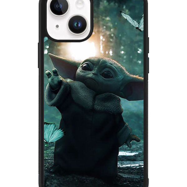 Baby Yoda In The Forest Love Butterfly iPhone 15 Case CT10904