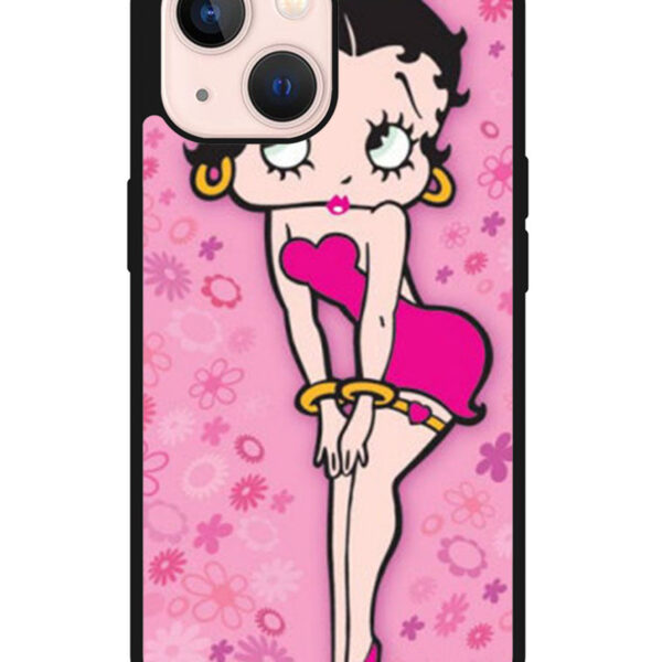 Betty Boop Pink Background flowers iPhone 13 Case CT1885