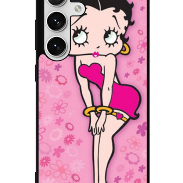 Betty Boop Pink Background flowers Samsung Galaxy S24 5G Case CT1885