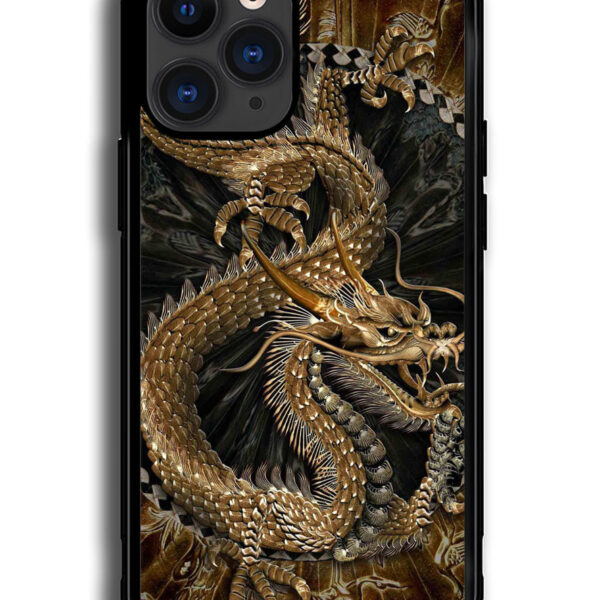 Black And Gold Dragon iPhone 12 Pro Case CT7940