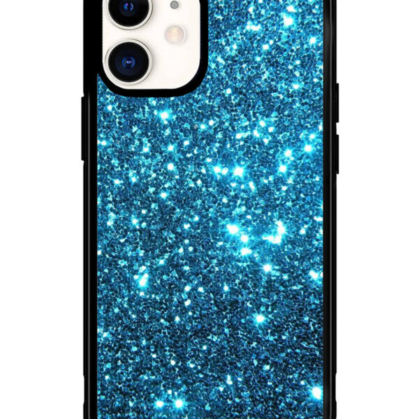 Blue bling sparkling sparkles iPhone 12 Case CT2421
