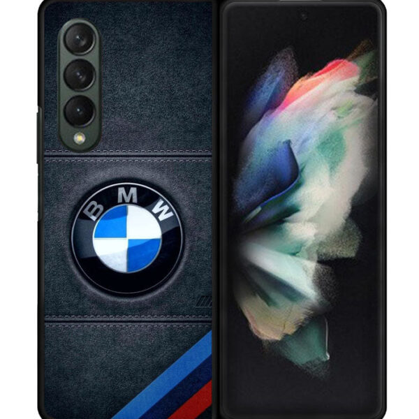 BMW Logo Leather Samsung Galaxy Z Fold 4 5G CT11172