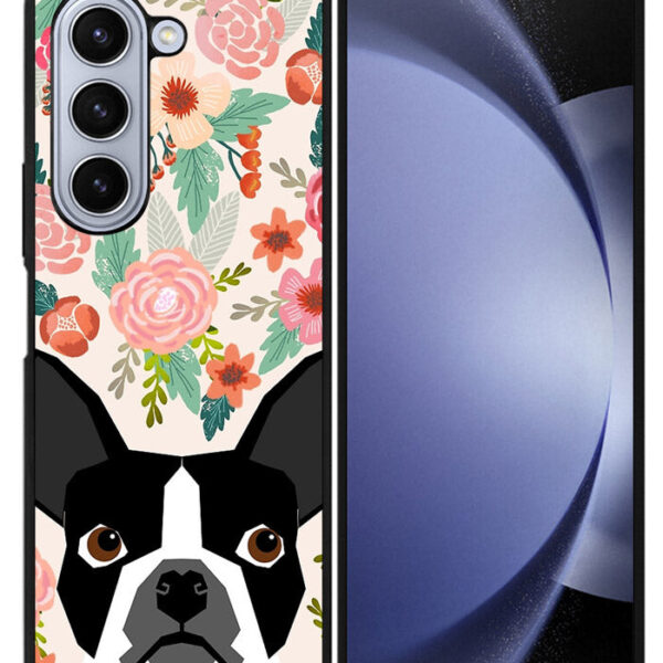 Boston Terrier Dog Breed Google Samsung Galaxy Z Fold 5 2023 5G Case CT1329