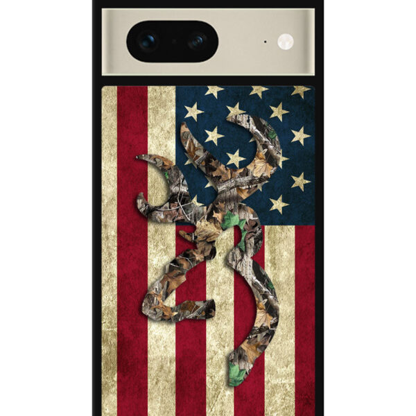 Browning Deer Real Tree Camo USA Flag Google Google Pixel 7 Case CT1237