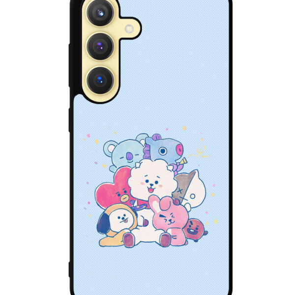 BTS BT21 Blue Texture Samsung Galaxy S24 Plus Case CT4276