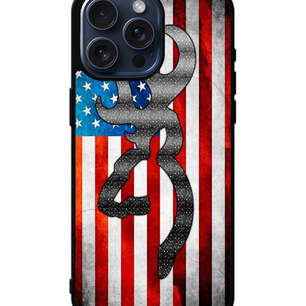 Camo American Flag iPhone 15 Pro Case CT0844