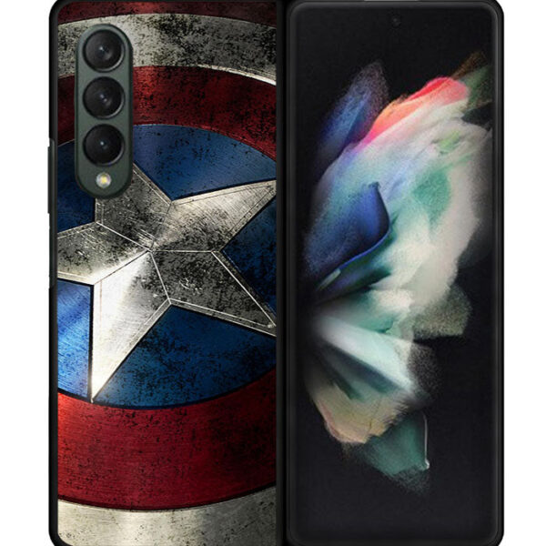 Captain America Shield Snap Samsung Galaxy Z Fold 3 5G CT4376