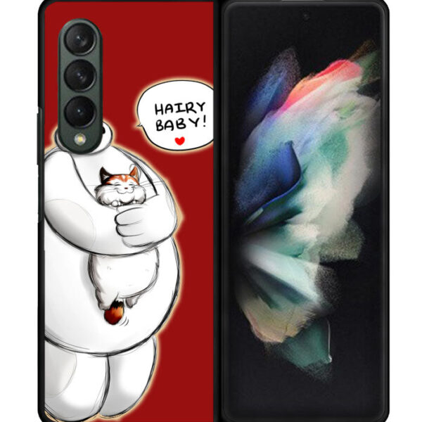 Cat and Baymax Hairy Baby Google Samsung Galaxy Z Fold 3 5G CT1809