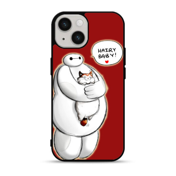 Cat and Baymax Hairy Baby iPhone 15 Plus Case CT1809