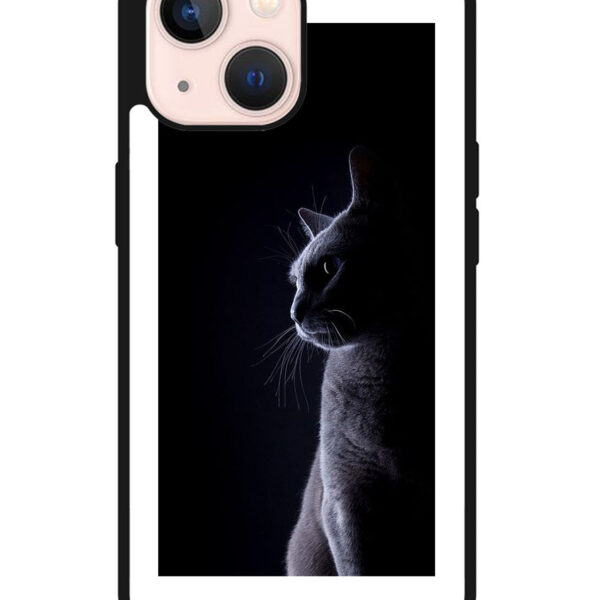 Cat Black White iPhone 13 Mini Case CT6019