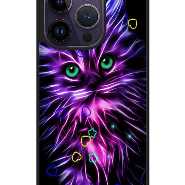 Cat Glow Purple iPhone Cases , Samsung Galaxy Cases , Google Pixel Cases , Motorola Cases CT8953
