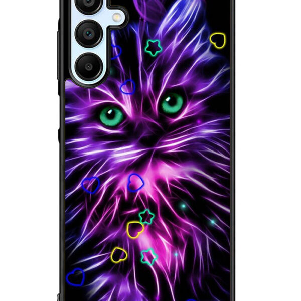 Cat Glow Purple Samsung Galaxy A15 5G Case CT4395