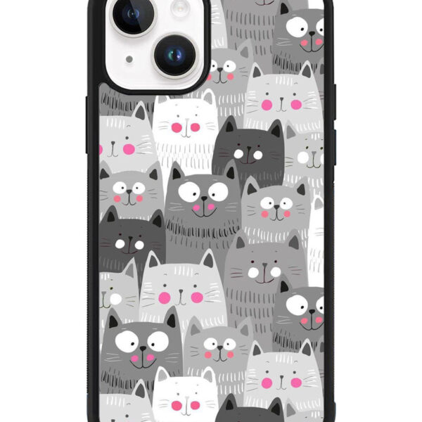 Cat Pattern iPhone 15 Case CT6247