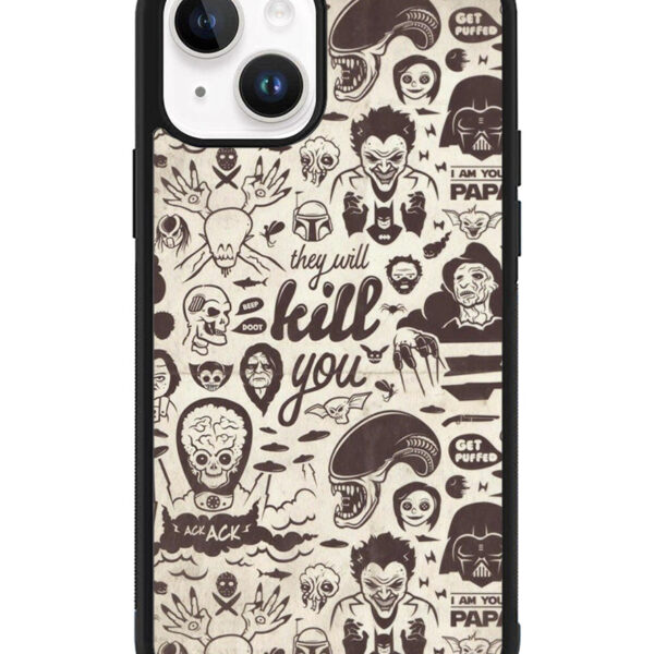 Classic Horror Pattern iPhone 15 Plus Case CT7132