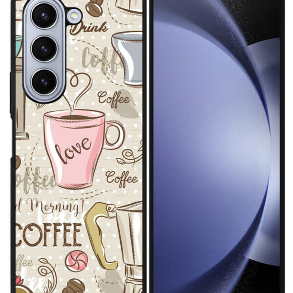 Coffee Wallpaper Cute Google Samsung Galaxy Z Fold 5 2023 5G Case CT0149