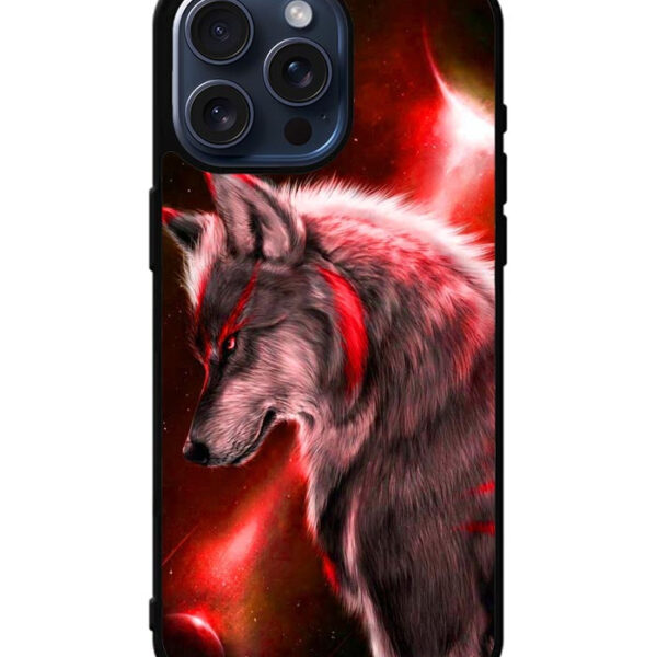 Cool Wolf Red iPhone 15 Pro Max Case CT8680