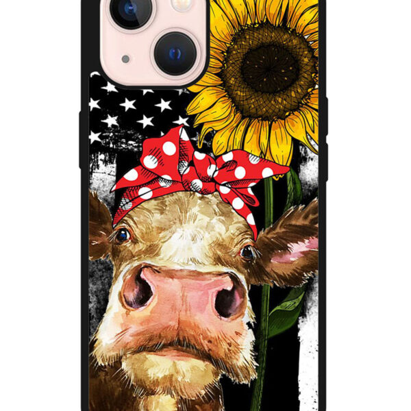 Cow with Tie Sunflower iPhone 13 Mini Case CT10920