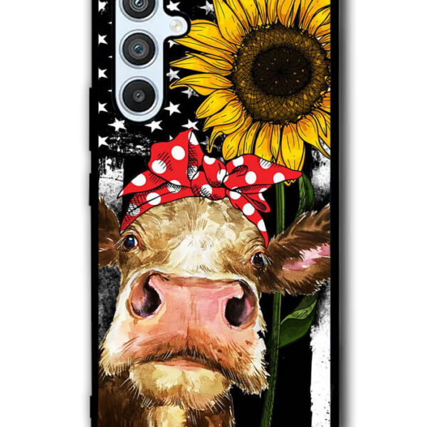 Cow with Tie Sunflower Samsung Galaxy A54 5G Case CT10920
