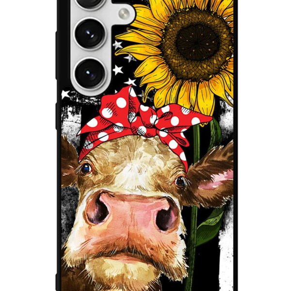 Cow with Tie Sunflower Samsung Galaxy S24 5G Case CT10920