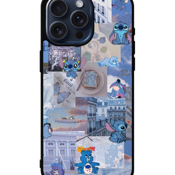 Cute Blue Picture iPhone 15 Pro Max Case CT9249