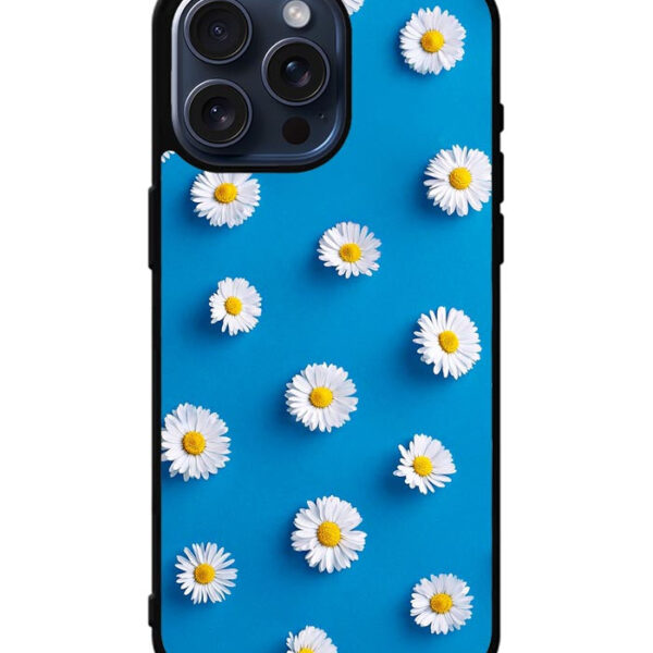 Daisy Blue Background iPhone 15 Pro Max Case CT1176