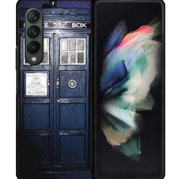 Dark Blue Tardis Doctor Who Toy Google Samsung Galaxy Z Fold 3 5G CT0237