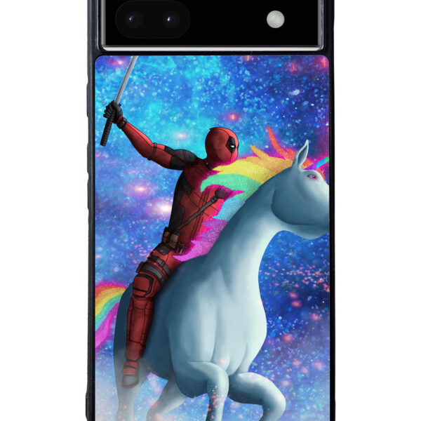 Deadpool on a Unicorn Google Pixel 6A Case CT9335