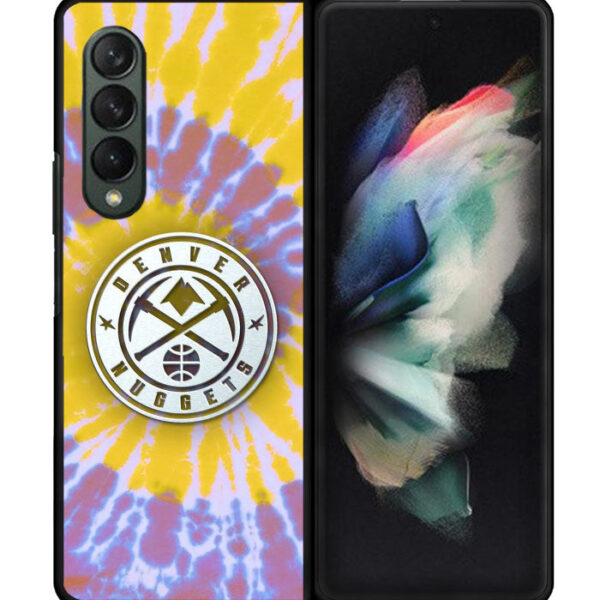 Denver Nuggets Tie Dye Style Logo Samsung Galaxy Z Fold 3 5G CT10705