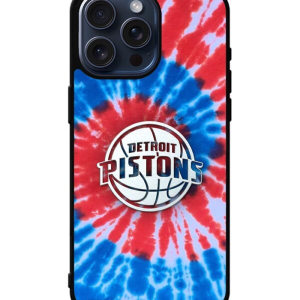 Detroit Pistons Tie Dye Style Logo iPhone 15 Pro Max Case CT10706