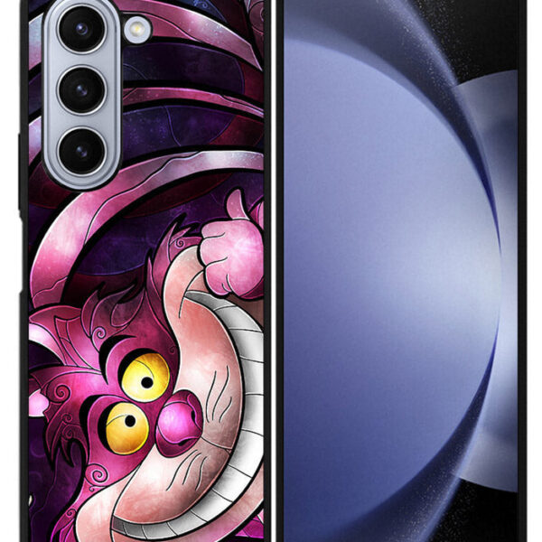 DISNEY CHESHIRE CAT STAINED GLASS Google Samsung Galaxy Z Fold 5 2023 5G Case CT0561