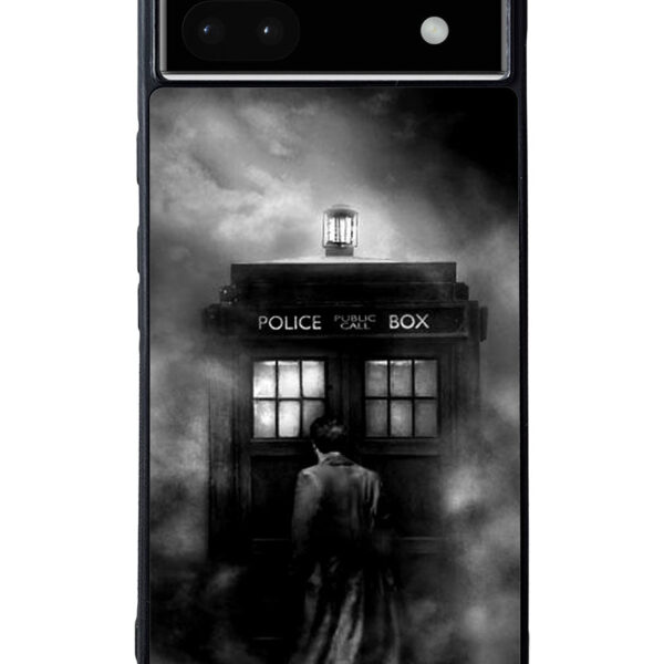 Doctor Who Tardis Police Box Black White Google Google Pixel 6A Case CT0651