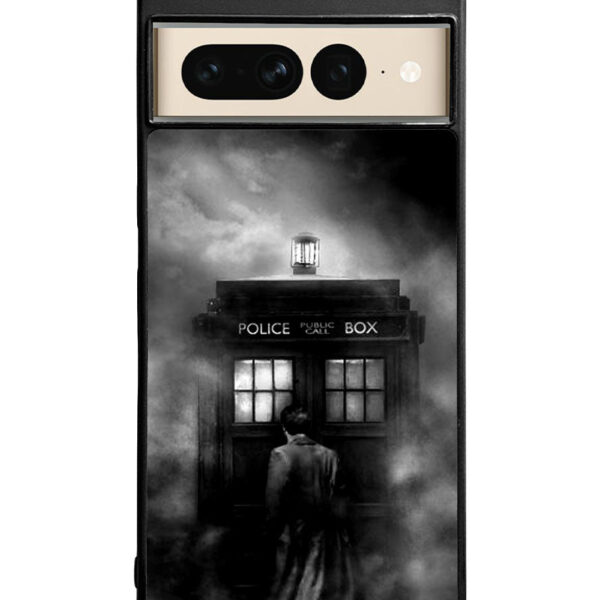 Doctor Who Tardis Police Box Black White Google Google Pixel 7 Pro Case CT0651