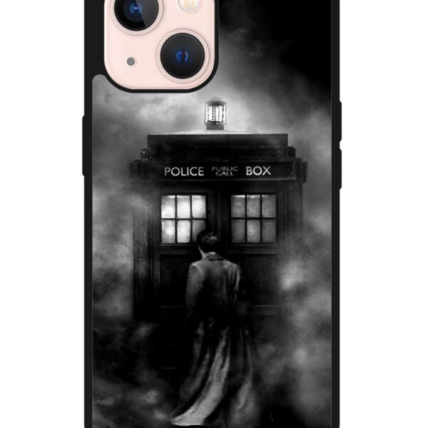 Doctor Who Tardis Police Box Black White iPhone 13 Case CT0651