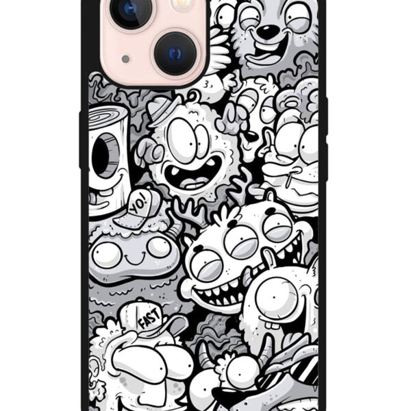 Doodle Art Cartoon iPhone 13 Case CT10361