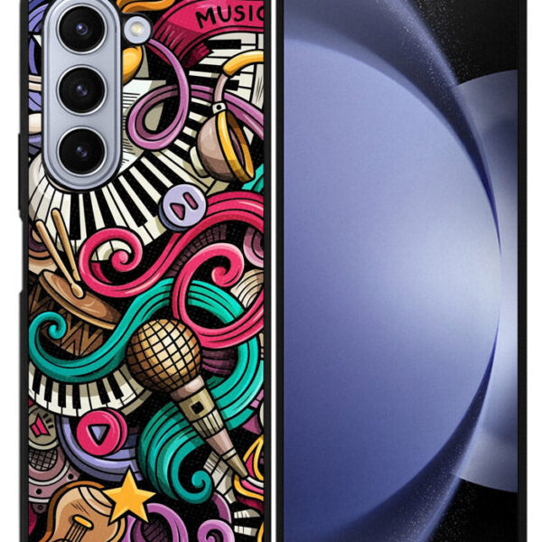 Doodles Music Samsung Galaxy Z Fold 5 2023 5G Case CT9483