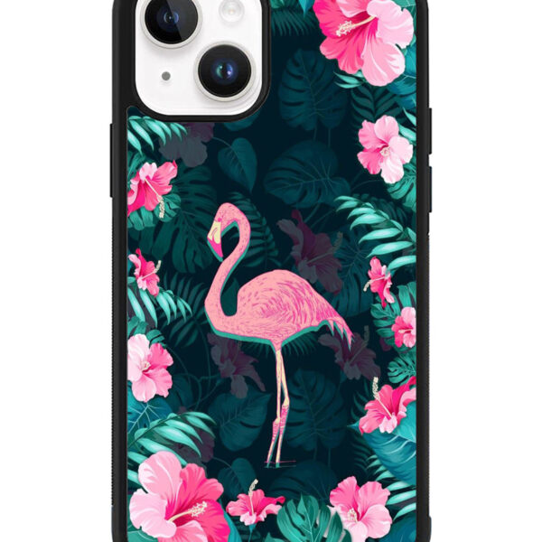 Flamingo And Flowers iPhone 15 Plus Case CT8341