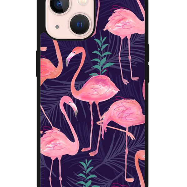Flamingo Purple Pattern iPhone 13 Mini Case CT4874