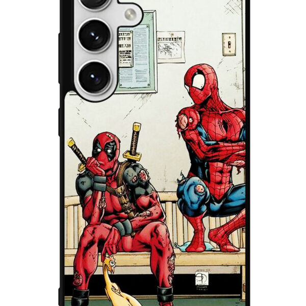 Funny Spiderman and Deadpool Samsung Galaxy S24 5G Case CT4899