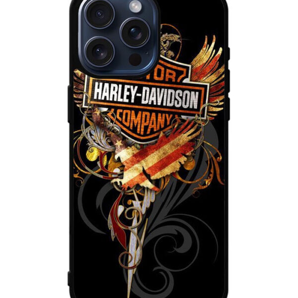 Harley Davidson American Flag iPhone 15 Pro Max Case CT1411