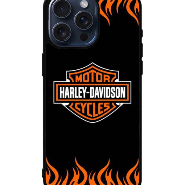 Harley Davidson Fire Logo Cool iPhone 15 Pro Max Case CT1873