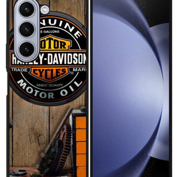 Harley Davidson White Skull Google Samsung Galaxy Z Fold 5 2023 5G Case CT1615