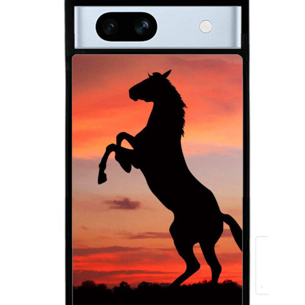 Horse Silhouette On Red Sunset Google Google Pixel 7A Case CT1758