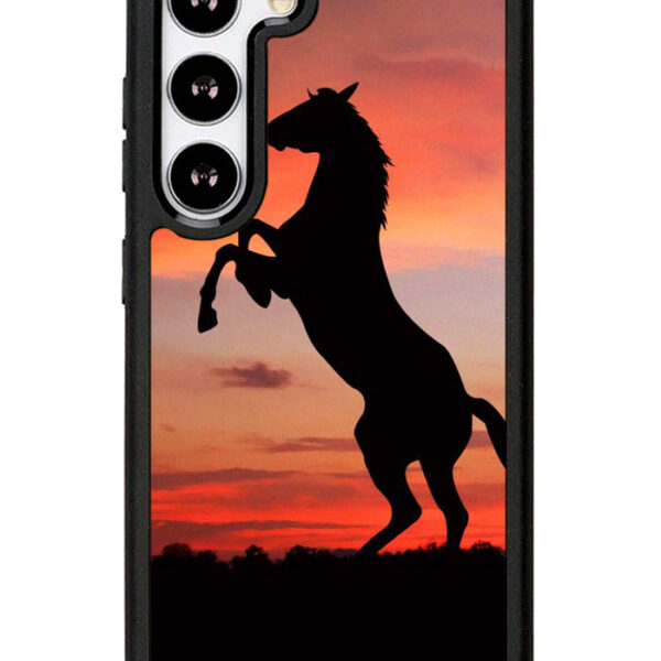 Horse Silhouette On Red Sunset Google Samsung Galaxy S23 5G Case CT1758