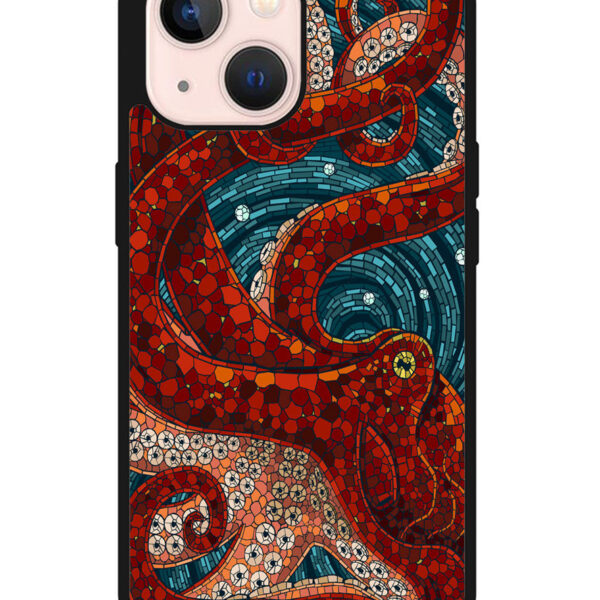 Kraken Octopus Stained Glass iPhone 13 Mini Case CT1270