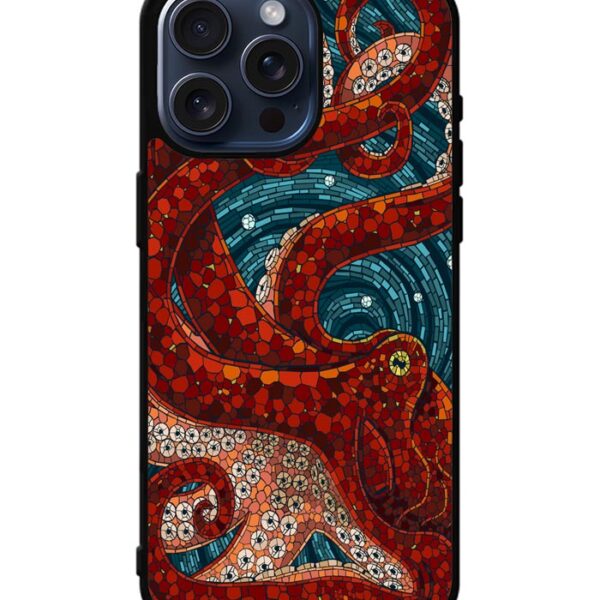 Kraken Octopus Stained Glass iPhone 15 Pro Max Case CT1270