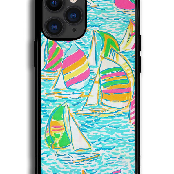 Lilly Pulitzer Sailboat Google iPhone 13 Pro Max Case CT1301