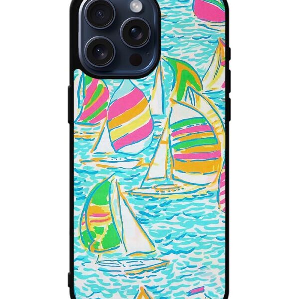 Lilly Pulitzer Sailboat iPhone 15 Pro Max Case CT1301