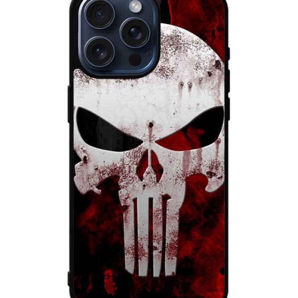 Marvel Superhero PUNISHER logo iPhone 15 Pro Max Case CT3362